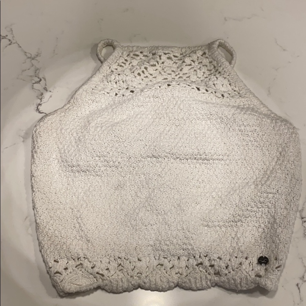 knitted tank crop top